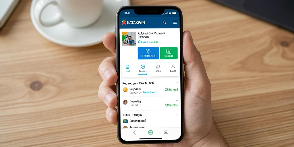 Tampilan antarmuka KATAKWIN yang sederhana dan informatif untuk cek mutasi.
