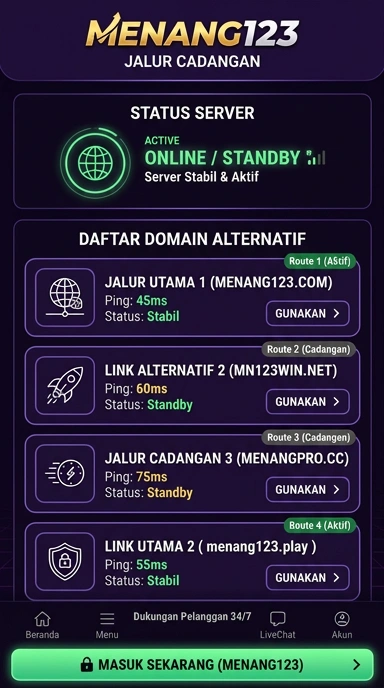 Tampilan link alternatif menang123