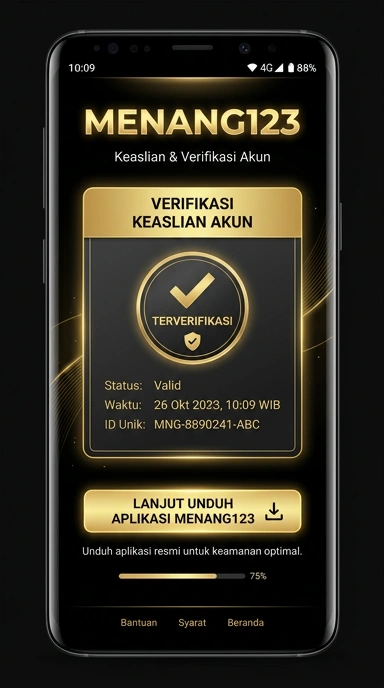 Tampilan kanal resmi menang123
